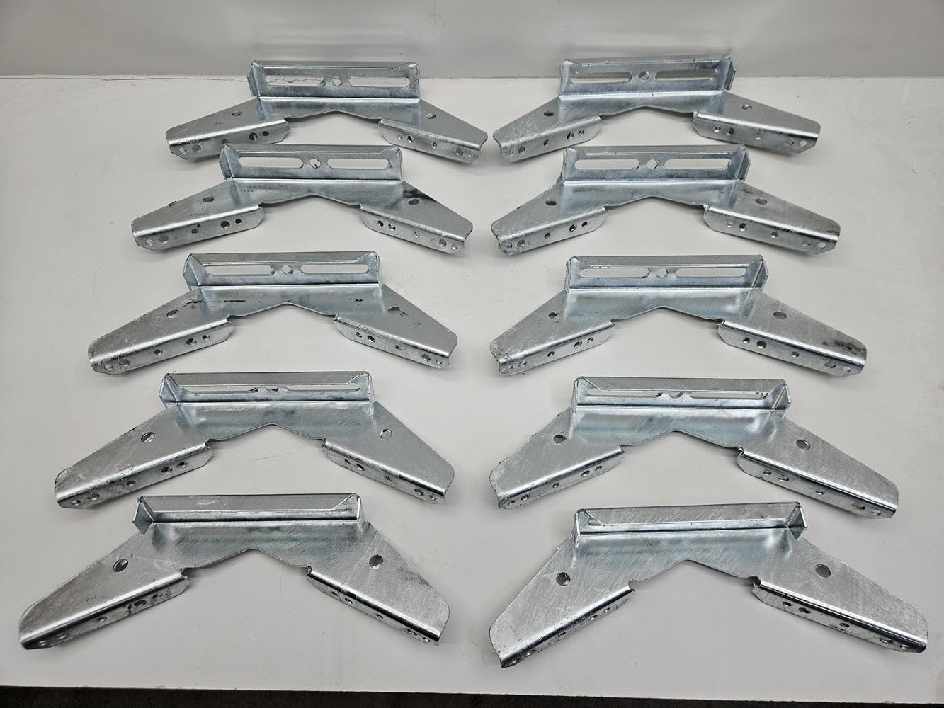 Pontoon Trailer V Wing Brackets Bunk Bolster Boat Pontoon V Wing Brackets, 10 Pack, for Boat Trailer