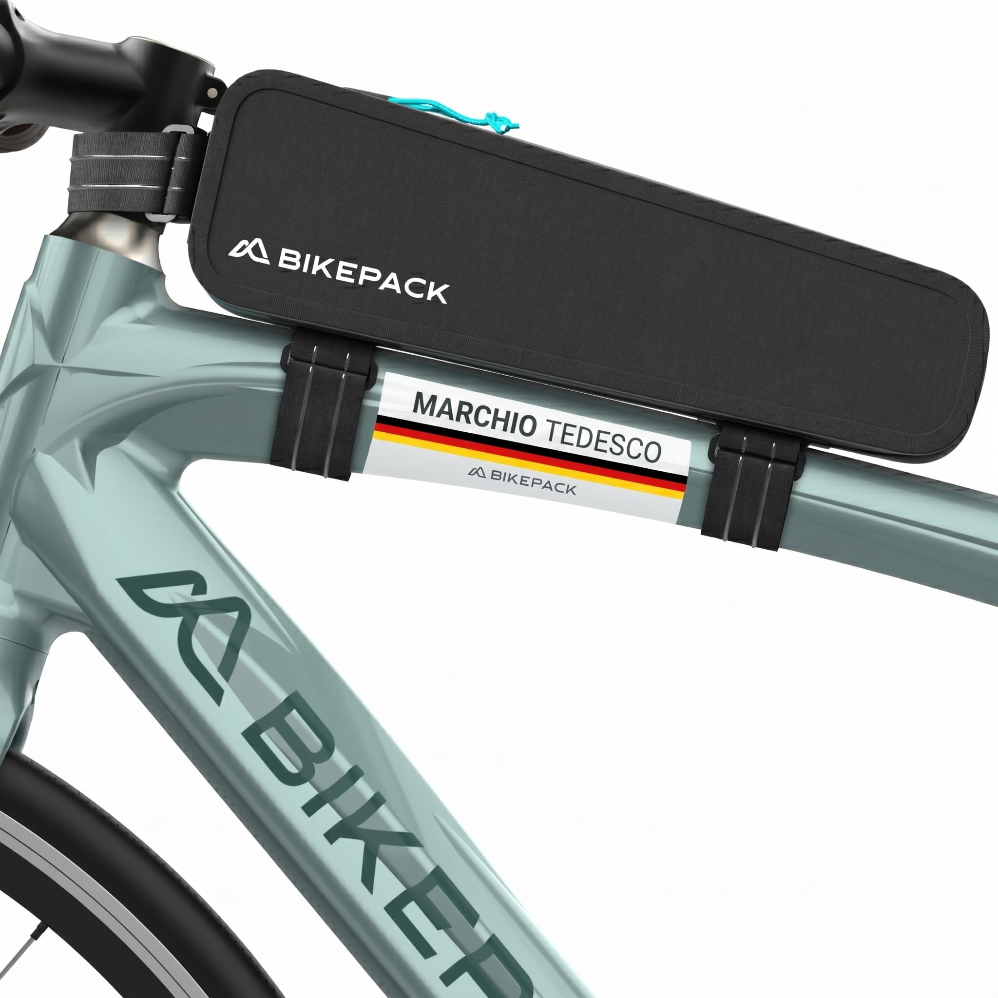 BIKEPACK Borsa per telaio bicicletta - Borsa ideale per bicicletta, borsa per telaio per bici da corsa e mountain bike - Borsa per tubo superiore perfetta come borsa da bikepacking/borsa da bicicletta