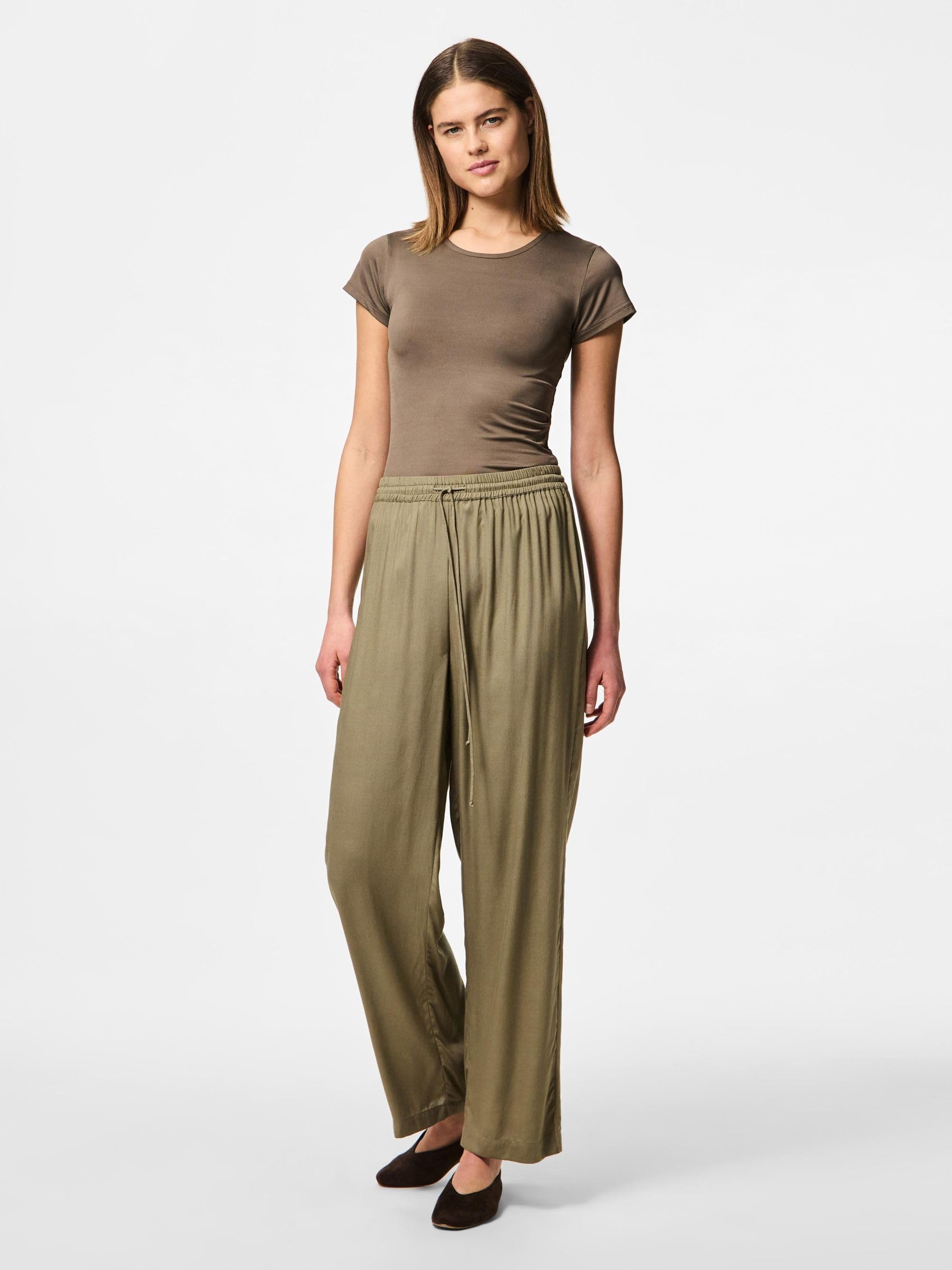 PIECES Pcnya Hw Wide Pants Bc - Pcnya Hw Wide Pants Bc Kobiety