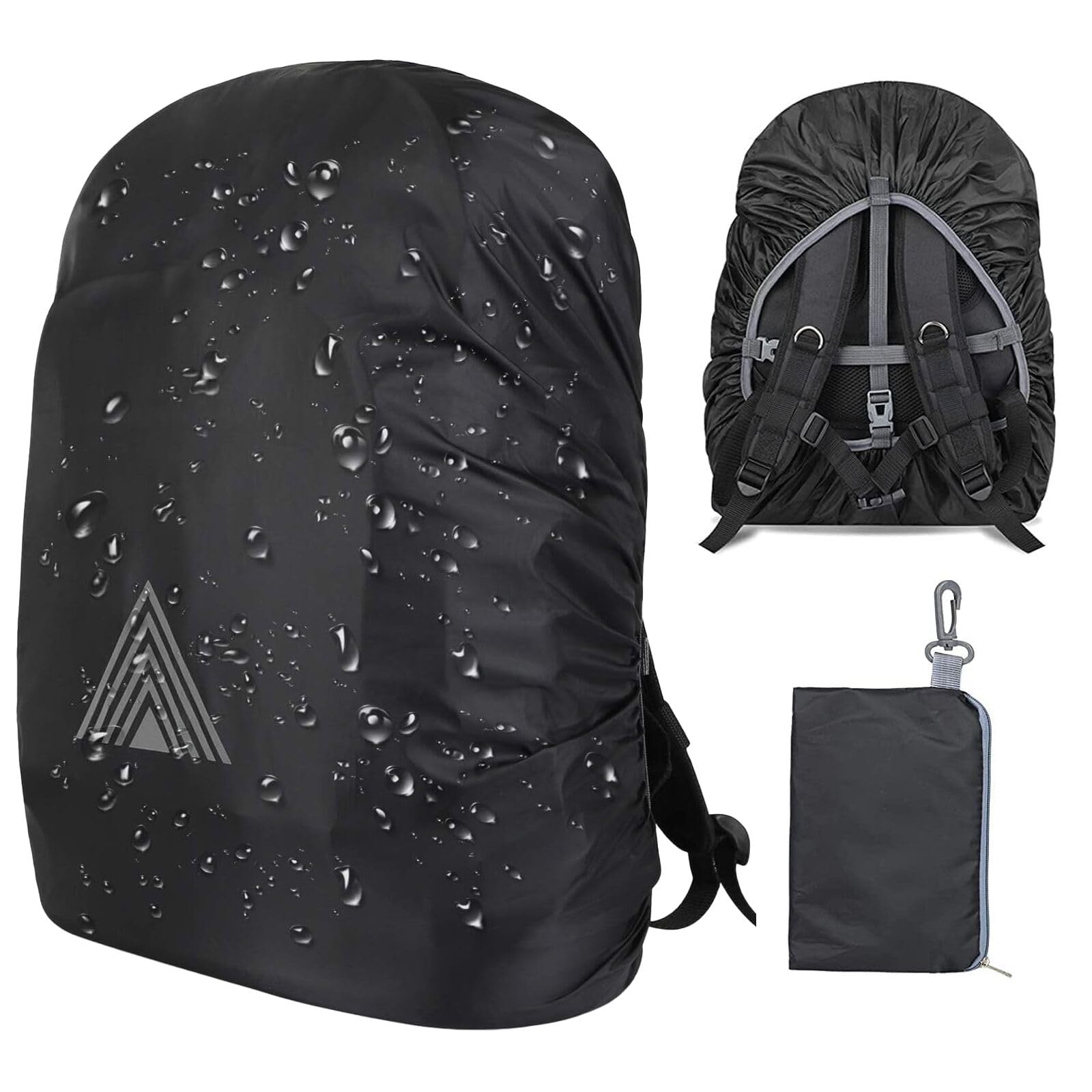 Copri Zaino per Pioggia 15-75L,Coprizaino Impermeabile,Copertura Zaino Antipioggia con Fibbia Regolabile,Parapioggia per Zaino per Escursionismo,Campeggio,Viaggio,Ciclismo