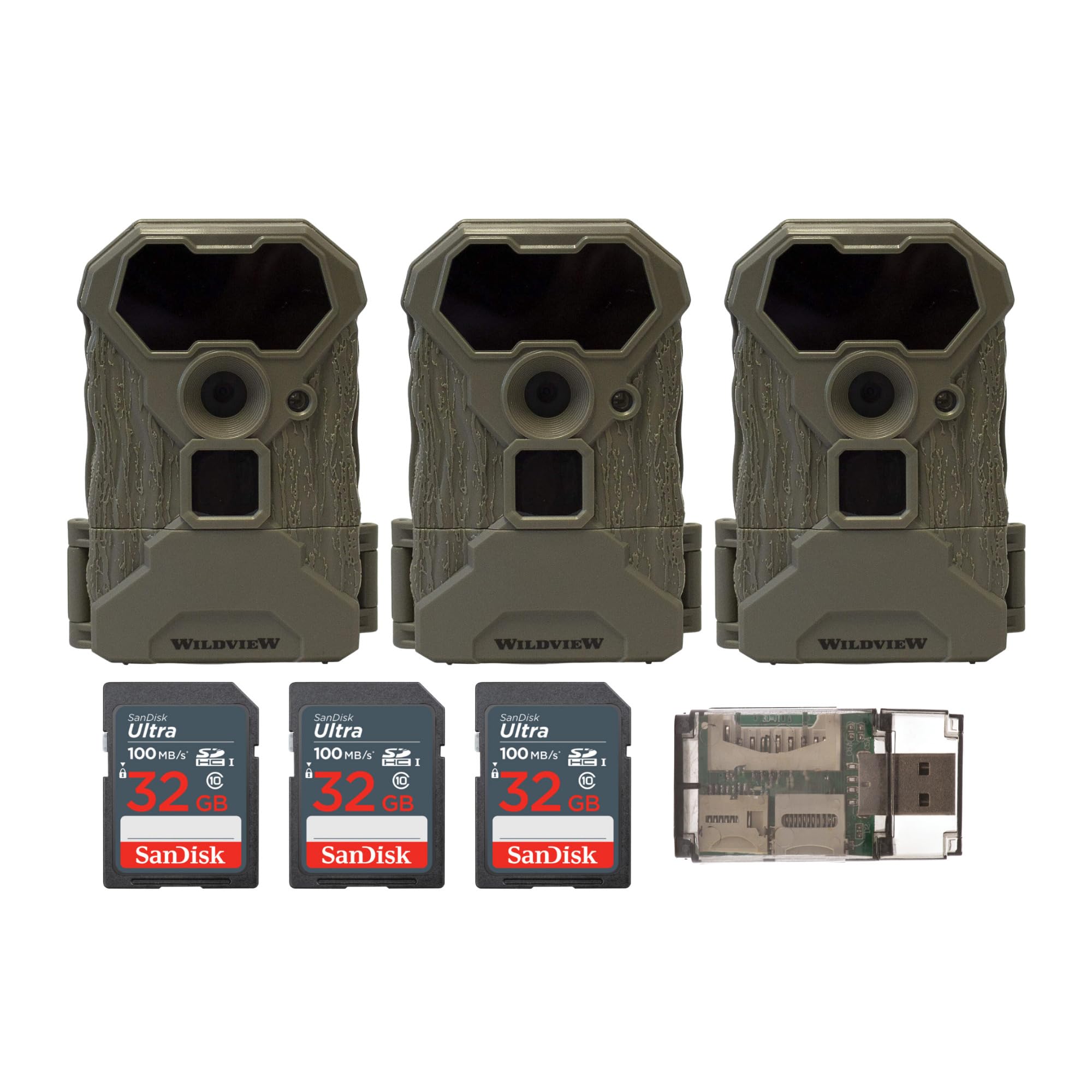 Stealth Cam Wildview Trail Camera 14MP - Fast 0.7s Trigger Speed, 60-Feet IR Range - Outdoor Wildlife Monitoring Bundle with 32GB Memory Card and High-Speed Card Reader (3-Pack)-image-42