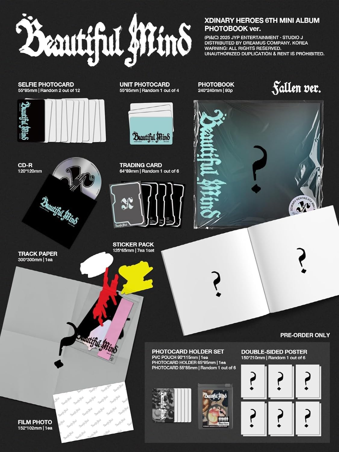 Amazon.com: Xdinary Heroes BEAUTIFUL MIND 6th Mini Album Photobook