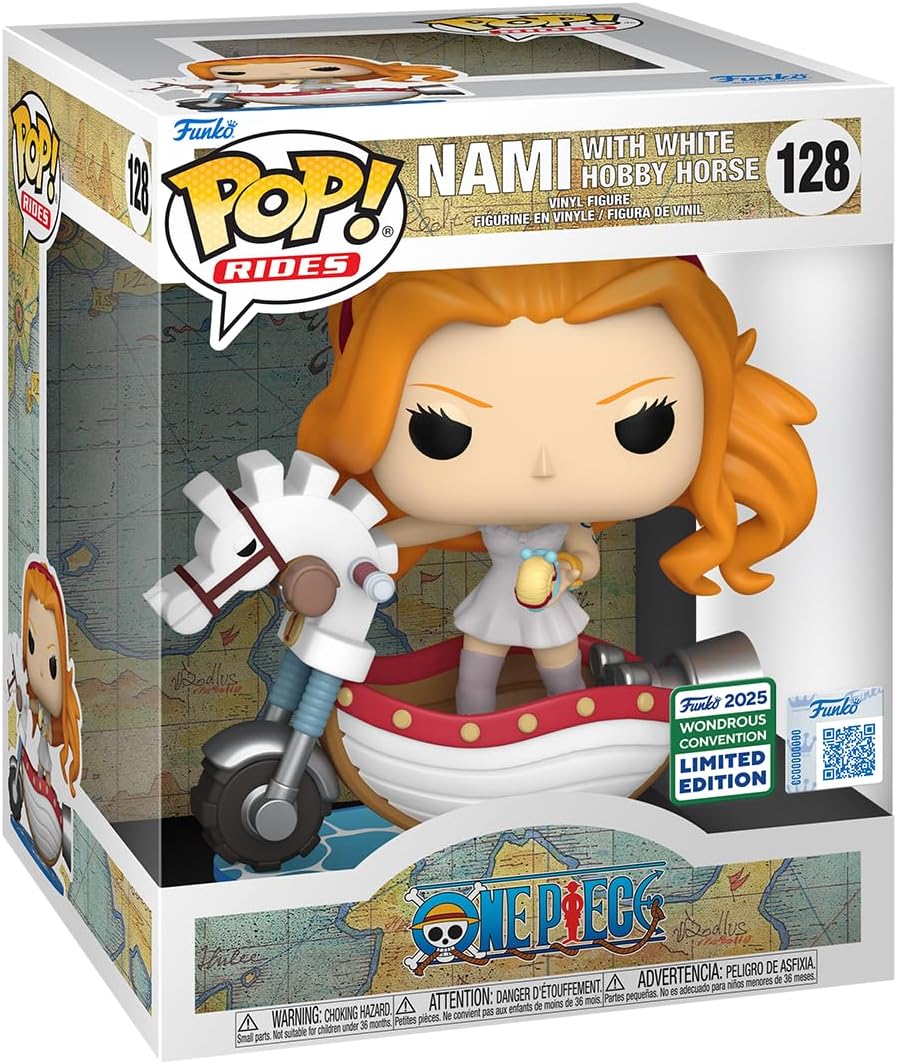 Funko Pop! Rides: One Piece - Rides Nami with White Hobby Horse (2025 Wondrous Convention Limited Edition) #128