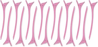 K-Pro Pinzas para el Pelo - 15 Pinzas Pico de Pato Rosa para Seleccionar Cabello para Peluquería