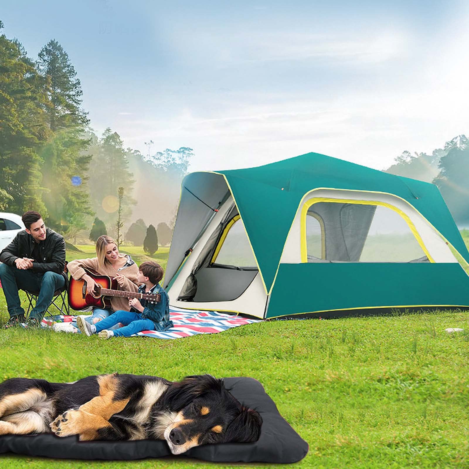 Tappetino per Cani Pieghevole, Impermeabile Letto per Cani Cuscino per Gatti Portatile Coperta per Animali Domestici Materasso Multifunzione per Viaggi, Campeggio, Escursionismo, 90x60 cm (Grigio)