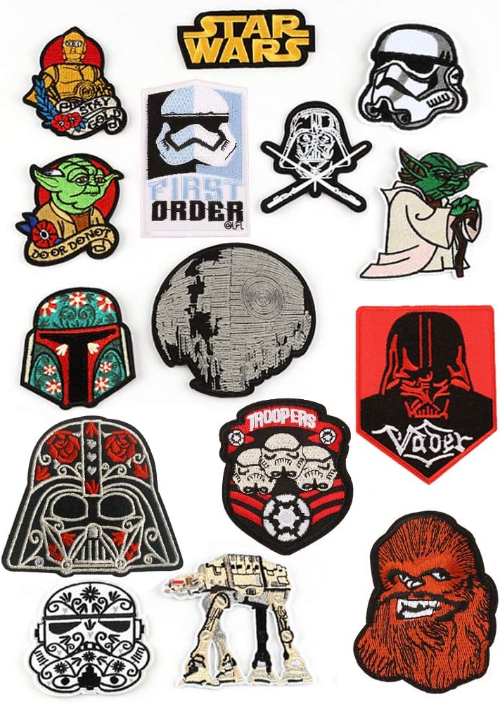 15 Pieces of Embroidered Patch Jackets, Backpacks, and Jeans Suitable for Planets and Wars. Appliquéd Decorative Patches Embroidered On Clothes