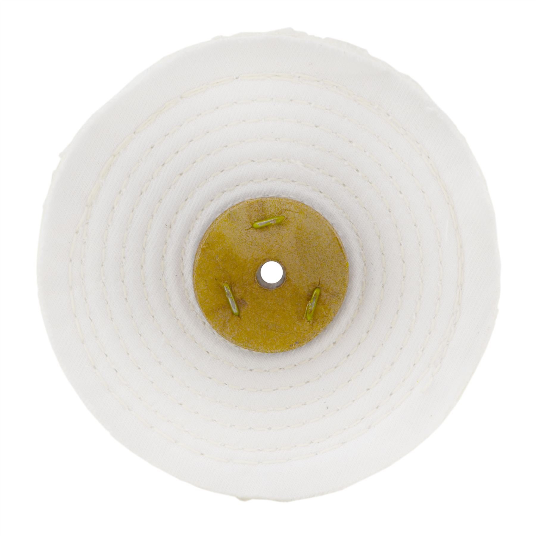 White Close Stitched Metal Polishing Buffing Mop 6