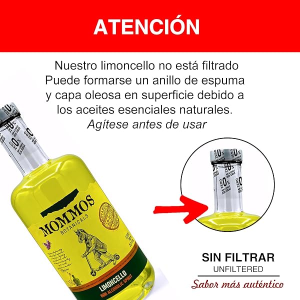 Mommos Limoncello 0.0% - Alternativa LIMONCELLO - Sin alcohol - Sin Azúcar - Bajo en Calorías - Premium - Espirituosa sin alcohol -700ml | Para los amantes de las espirituosas 0% - 3