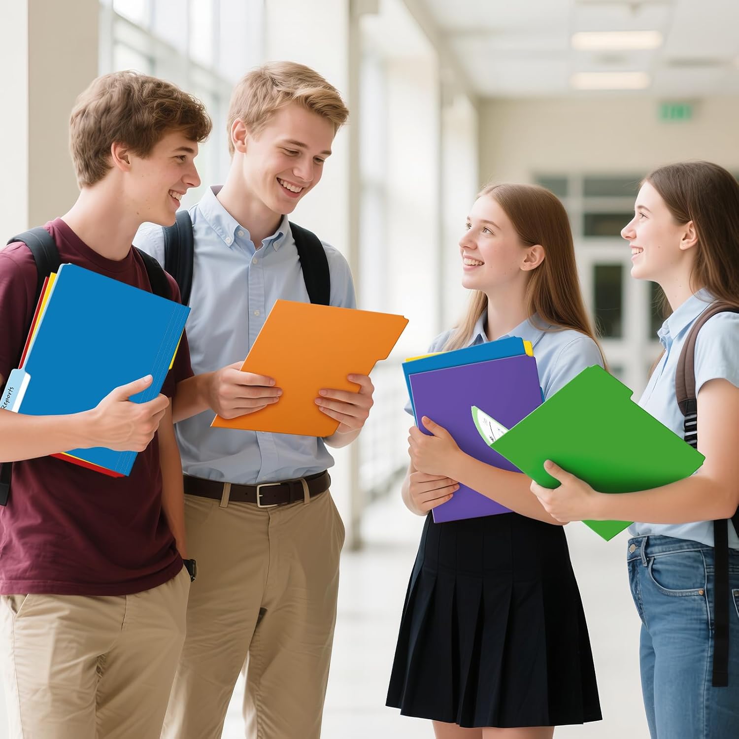 120 Pack Two-Tone Color File Folders, Bulk Letter Size Folders with 6 Assorted Colors, 1/3-Cut Tabs, School Office Supplies image 7 of 7 B0FC2KTDSZ