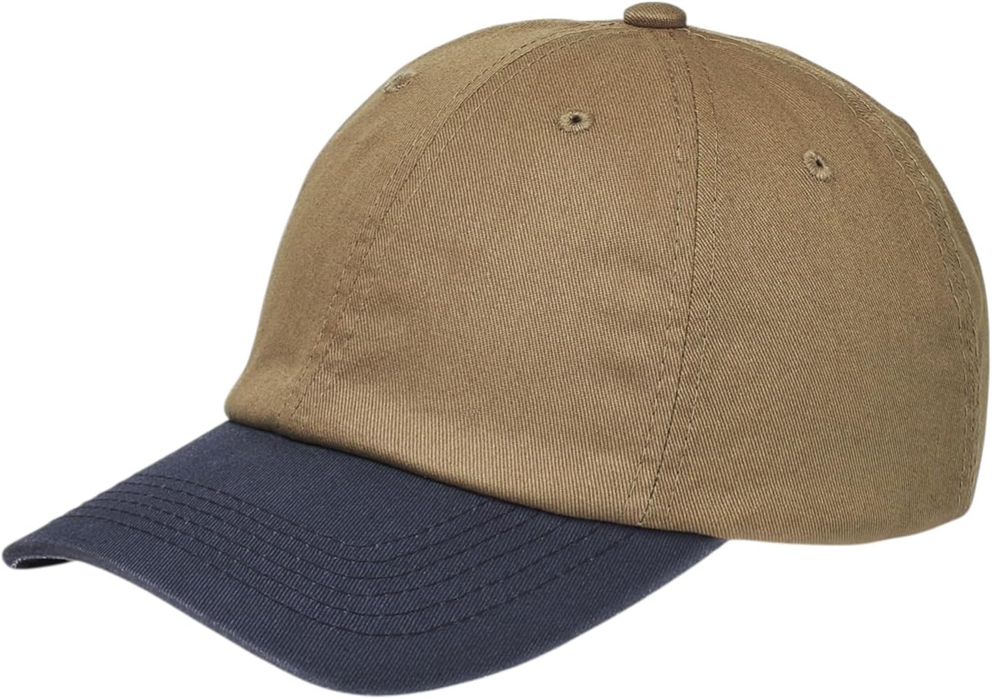 E BY ELIDAN Two Tone Classic Dad Hat – 100% Cotton, Adjustable Metal Buckle Strap, Low-Profile Fit, Baseball Cap Unisex