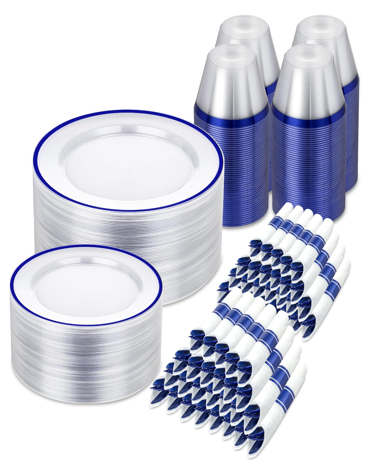 BESTSTAR 350 Piece Disposable Plates Set -21