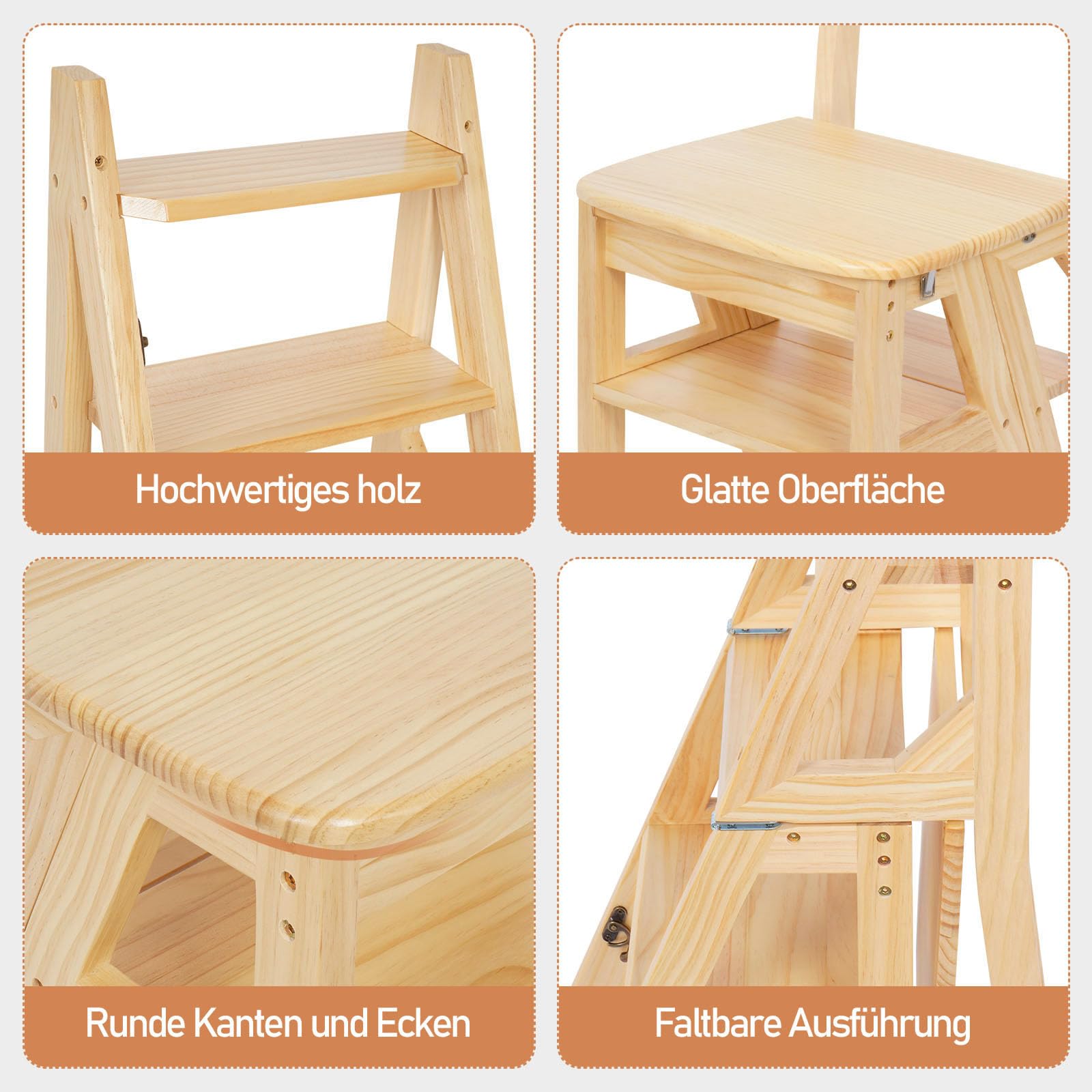 Nigor houten vouwstoel Woodstar coffee