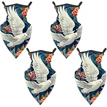 4 Pack Peace Dove Neck Gaiter Face Scarf Cover Sun Protection Balaclava Cloth Bandanas with Ear Loops