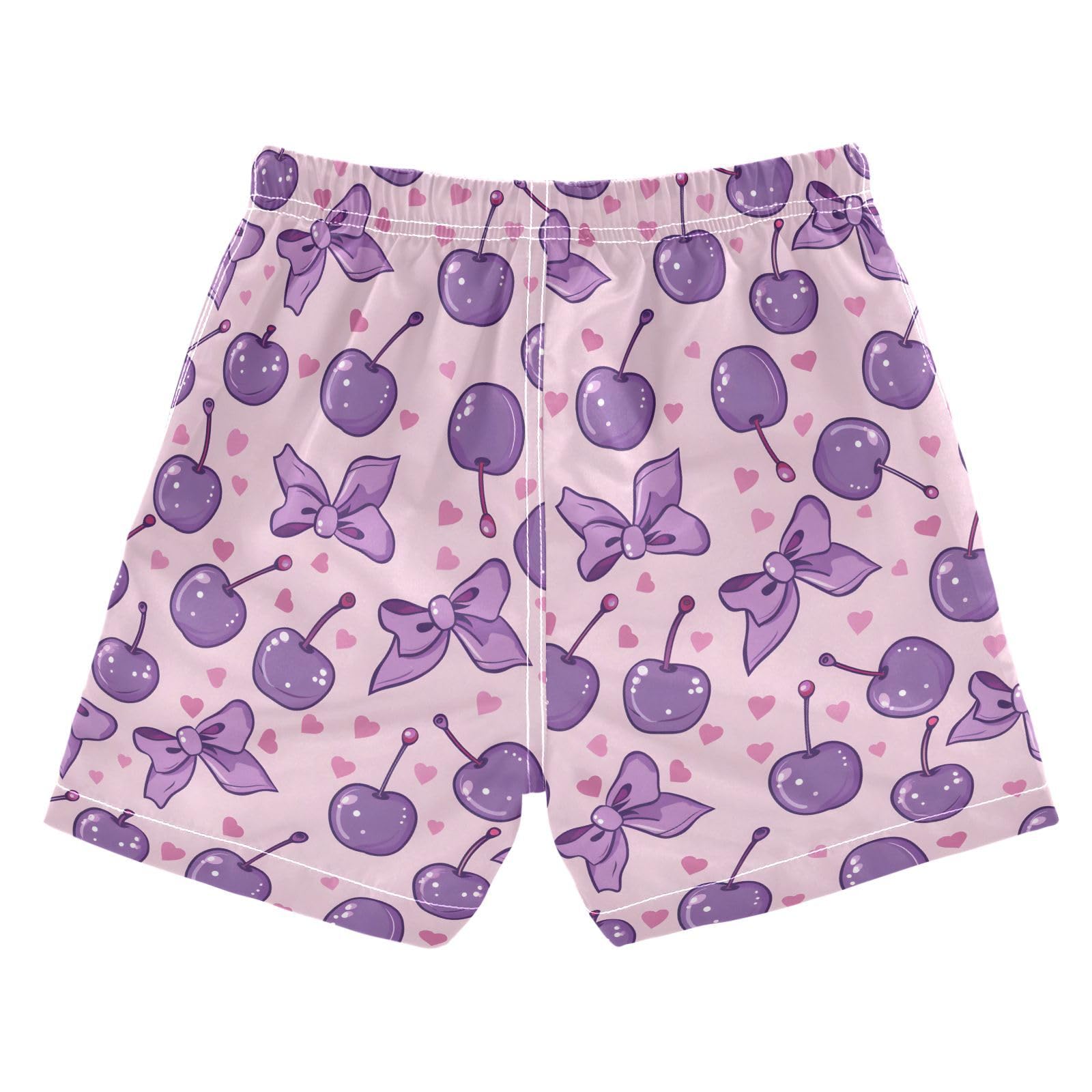 ALAZA Cherry Bow Boys' Swim Trunks Beach Shorts Quick Dry Swimsuit 2T
