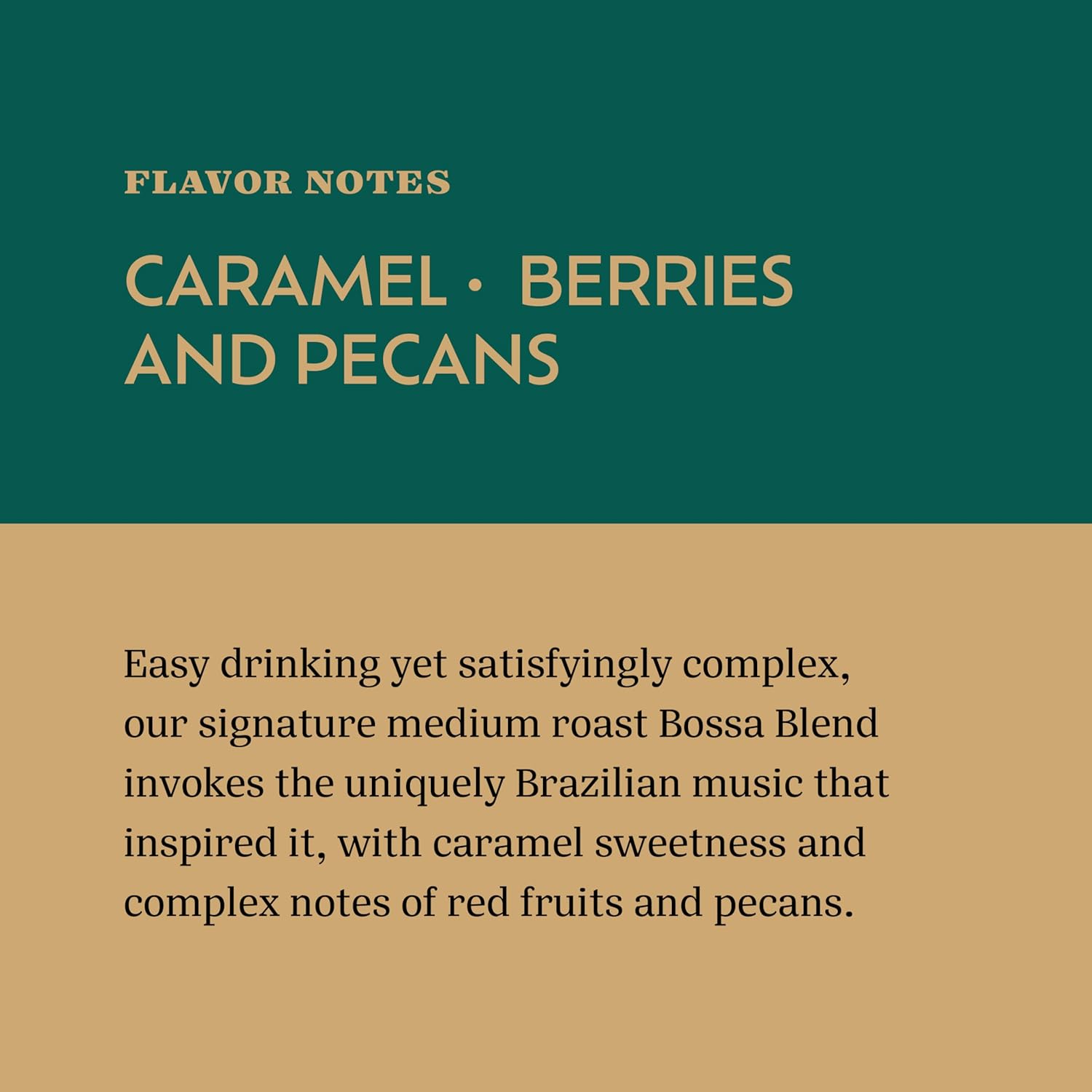 Casa Brasil Bossa Blend Whole Bean Coffee – Light Medium Roast – Caramel, Berries, and Pecan Notes – Fresh Roasted Specialty Brazilian Coffee – 5lb Bag