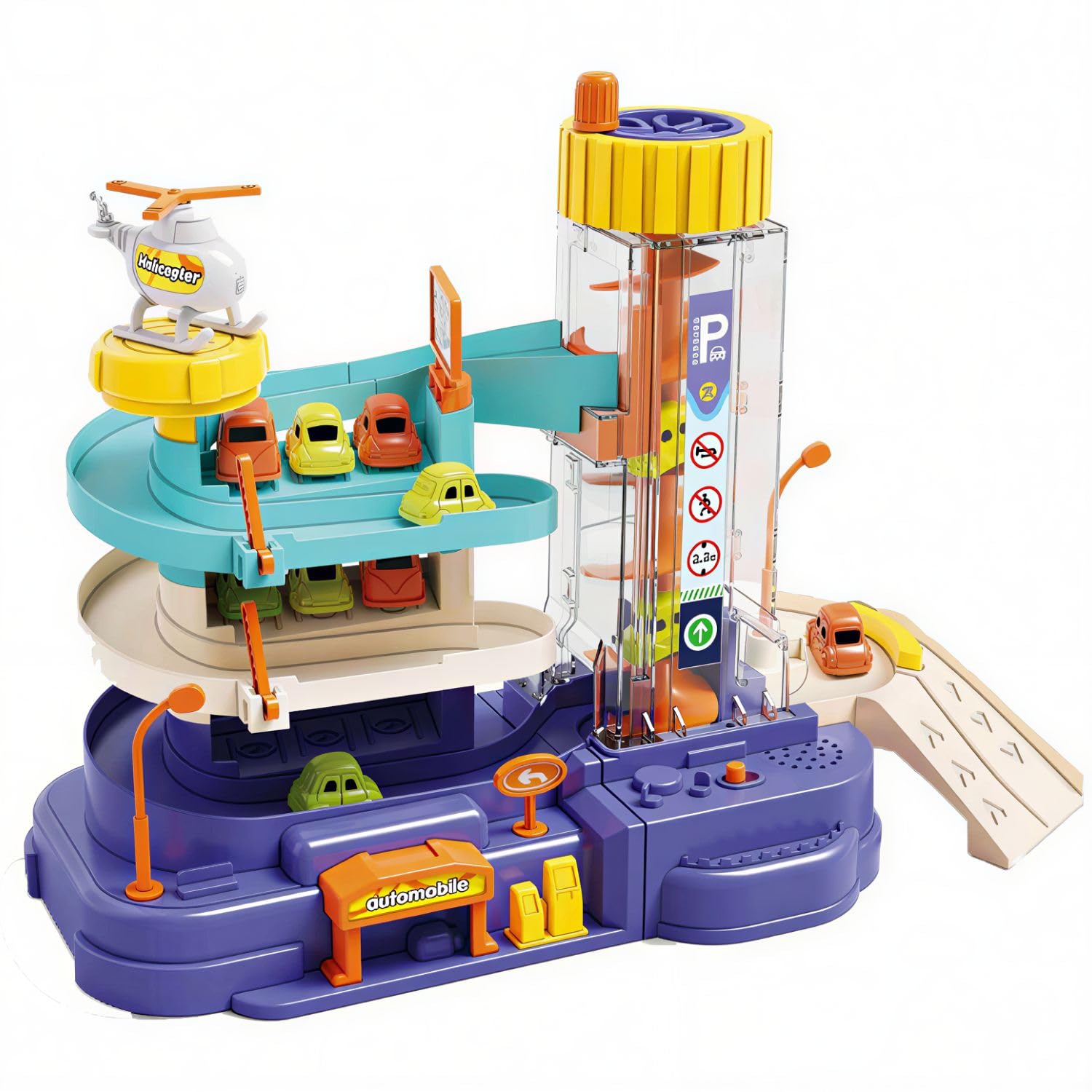 【メロンソーダ】have fun garage PLATE SET FunBlast Fire Control Parking Building Playset with Elevator