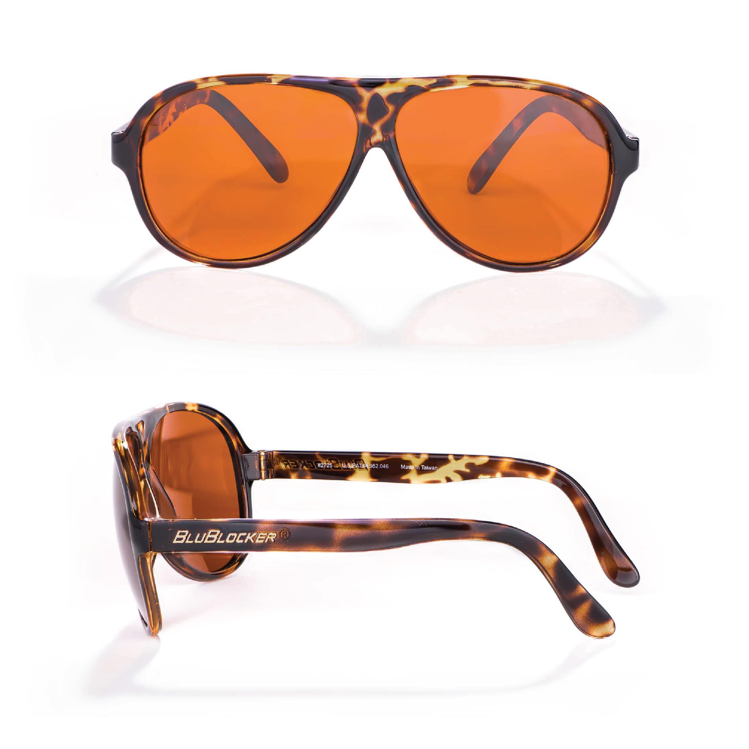 BluBlocker Occhiali da sole ufficiali da aviatore Grande Demi Tortoise
