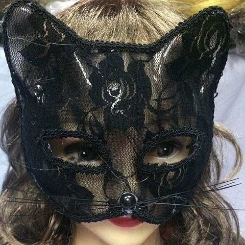 Miniatura 2 de Máscara de encaje sexy con ojos de gato y zorro, para mujeres y niñas, Navidad, baile de máscaras, club nocturno, cosplay, fiesta, disfraces,