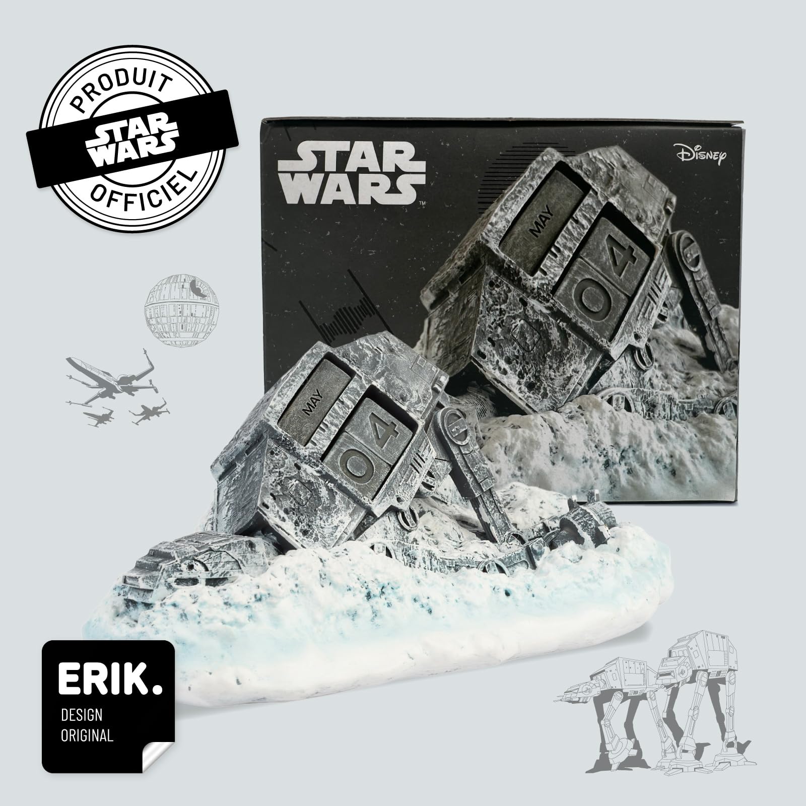 Grupo Erik - Calendrier Perpétuel Star Wars AT-AT | Figurine Calendrier, Calendrier 3D, pour Enfant, Cadeaux Geek