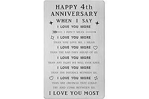 SOUSYOKYO 4th Anniversary Card Gifts for Men