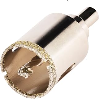 1-9/16"(40mm) Diamond Hole Saw, Glass Hole Saw with Guiding Drill Bit for Glass Ceramic Marble Porcelain Tile Granite Quartz Gemstone