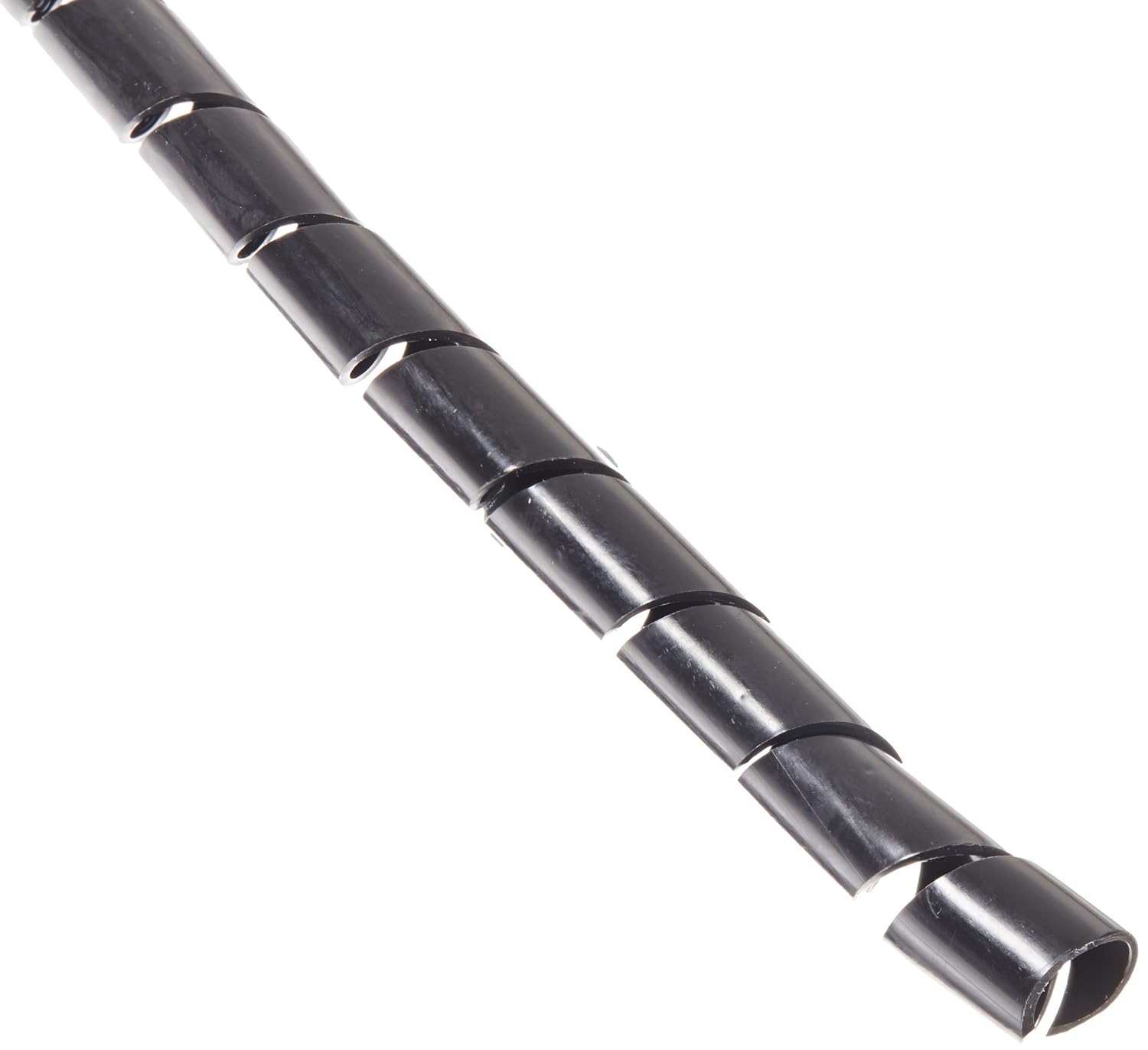 UV Polyethylene Spiral Wrap Cable Harness, 0.393" OD x 0.295" ID, 0.295" - 2.36" Bundle Range, Black