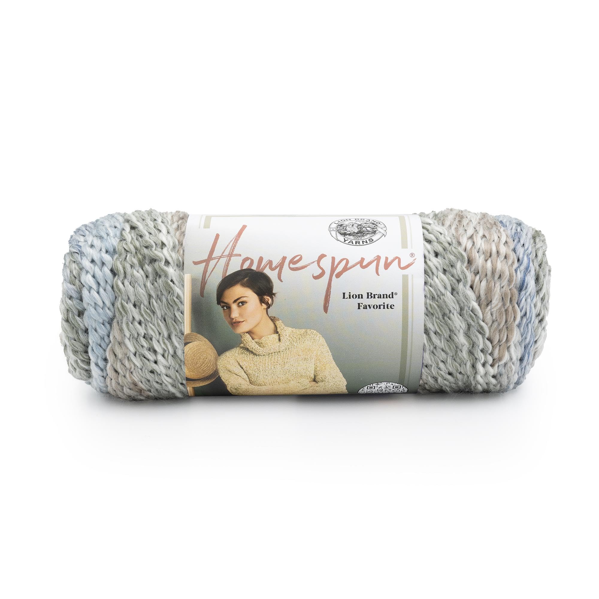 Lion Brand Yarn 790-225 98 Percent Acrylic/2 Percent Other Fibre Homespun Yarn, Beachside Stripes
