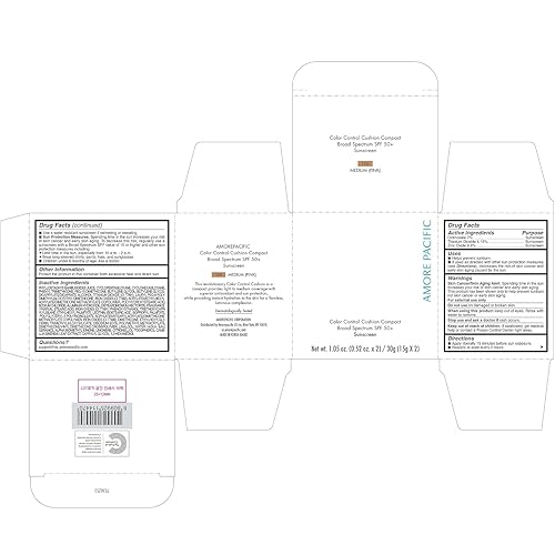 Miniatura 10 de AMOREPACIFIC  Cojín de control de color, compacto, de amplio espectro SPF 50+