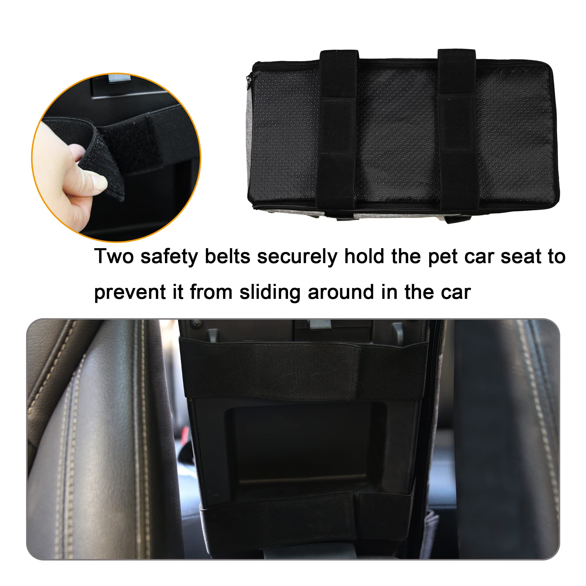 Consolle per cani Seggiolino auto per cani e cani su console Bracciolo per cani e gatti Booster Seat sul bracciolo auto con cinghie di sicurezza Impermeabile Pet Car Seat Borsa da viaggio per cani di
