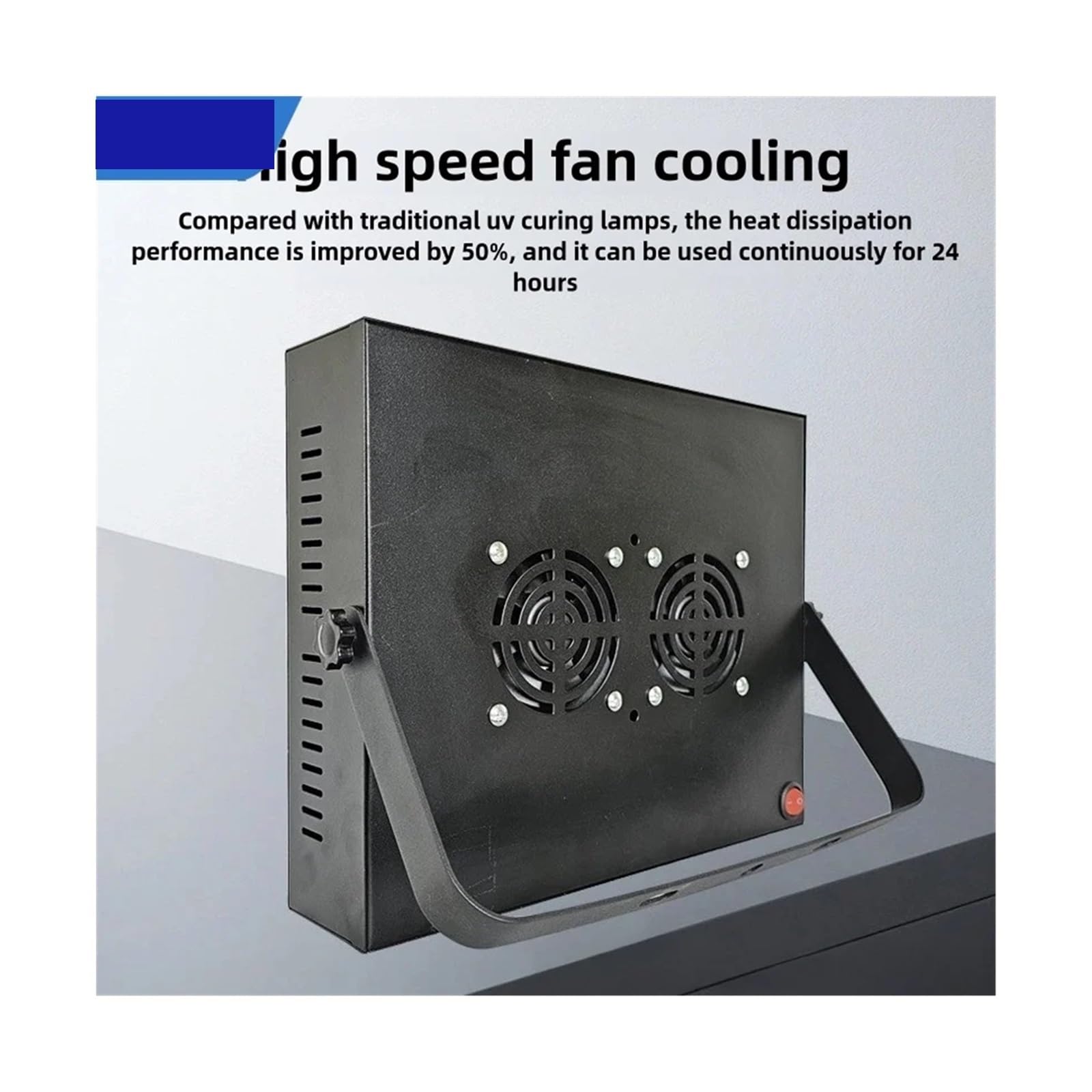 lámpara de curado UV, Lámpara De Curado UV Refrigerada Por Aire, Foco LED Portátil Alta Intensidad For Tinta Adhesiva Resina, Aceite Verde, 365nm, 395nm, 405nm(405nm,18 beads 400W)