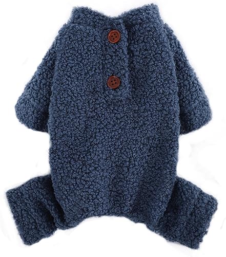 Pijama de forro polar de peluche para perros pequeños y niñas, pijamas cálidas de invierno para cachorros, ropa de suéter para clima frío, abrigo