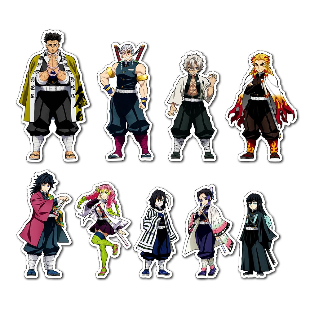 Deep Print Acrylic Demon Slayer Hashira Set Fridge Magnet Set of 9