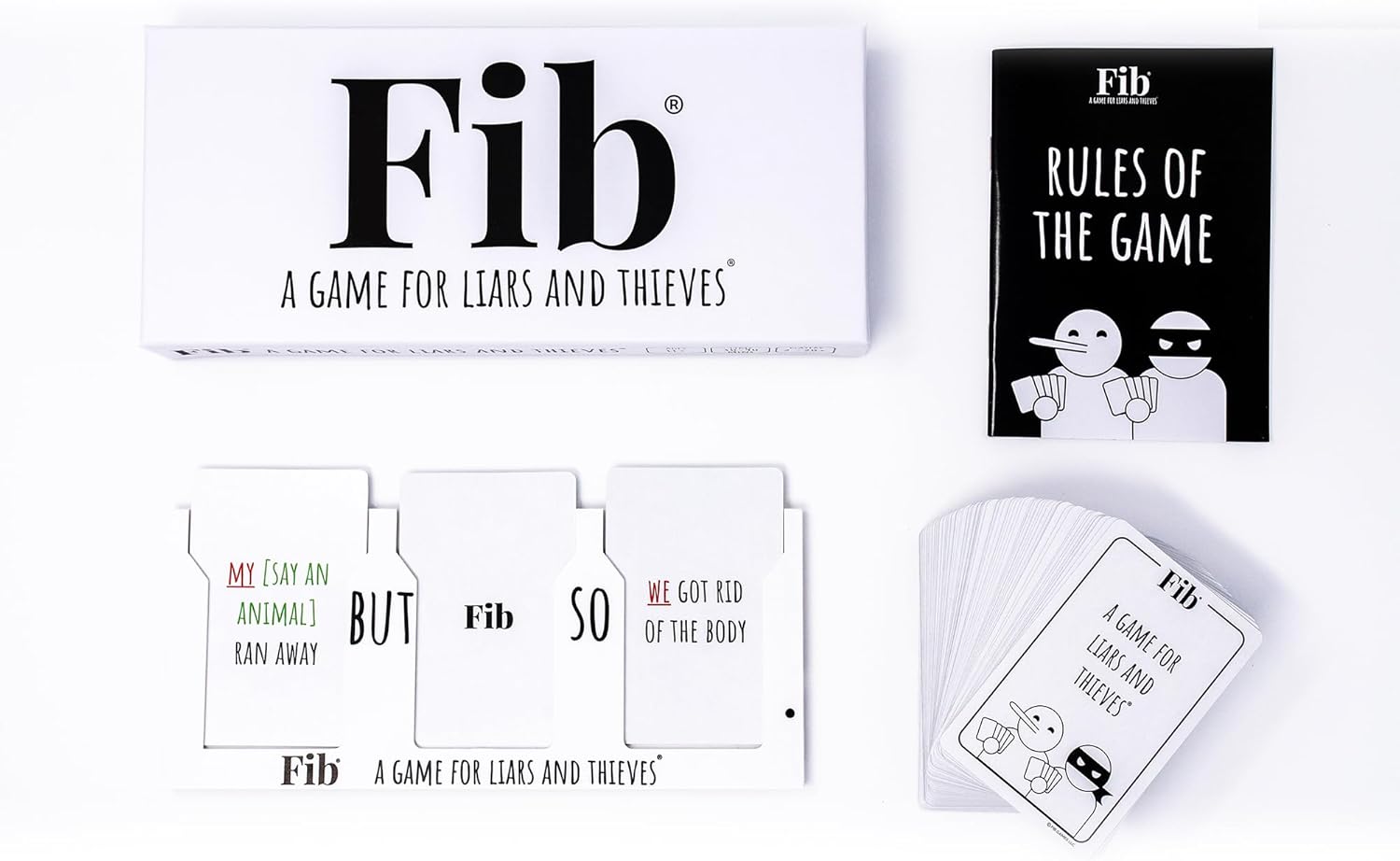 Fib: Award-Winning Party Card Game for Families, Teens & Adults | Game Night Favorite | Test Your Poker Face in a Game of Lying & Thievery | Don’t Get Caught!
