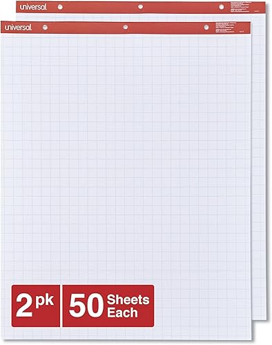 Miniatura 2 de Universal 35602 Almohadillas de caballete recicladas, cuadrille, 27 x 34, blanco, 50 hojas (caja de 2 almohadillas)