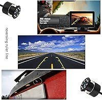 Vista 5 de Cámara de respaldo, cámara de visión trasera integrada JPP impermeable, cámara LED de visión nocturna, cámara inversa para camión, automóvil