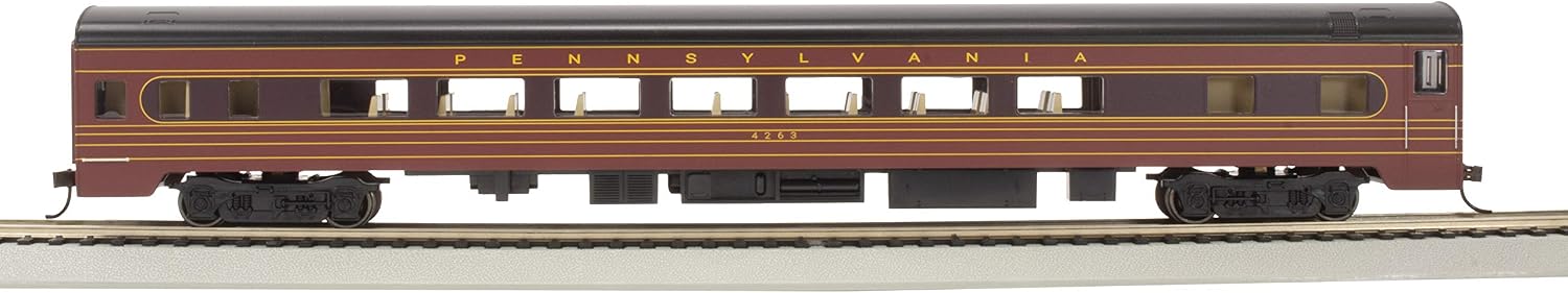 Bachmann Trains - 85' Smooth-Side Coach Car with Lighted Interior - PRR #4263 - Fleet of Modernism - HO Scale (14213)