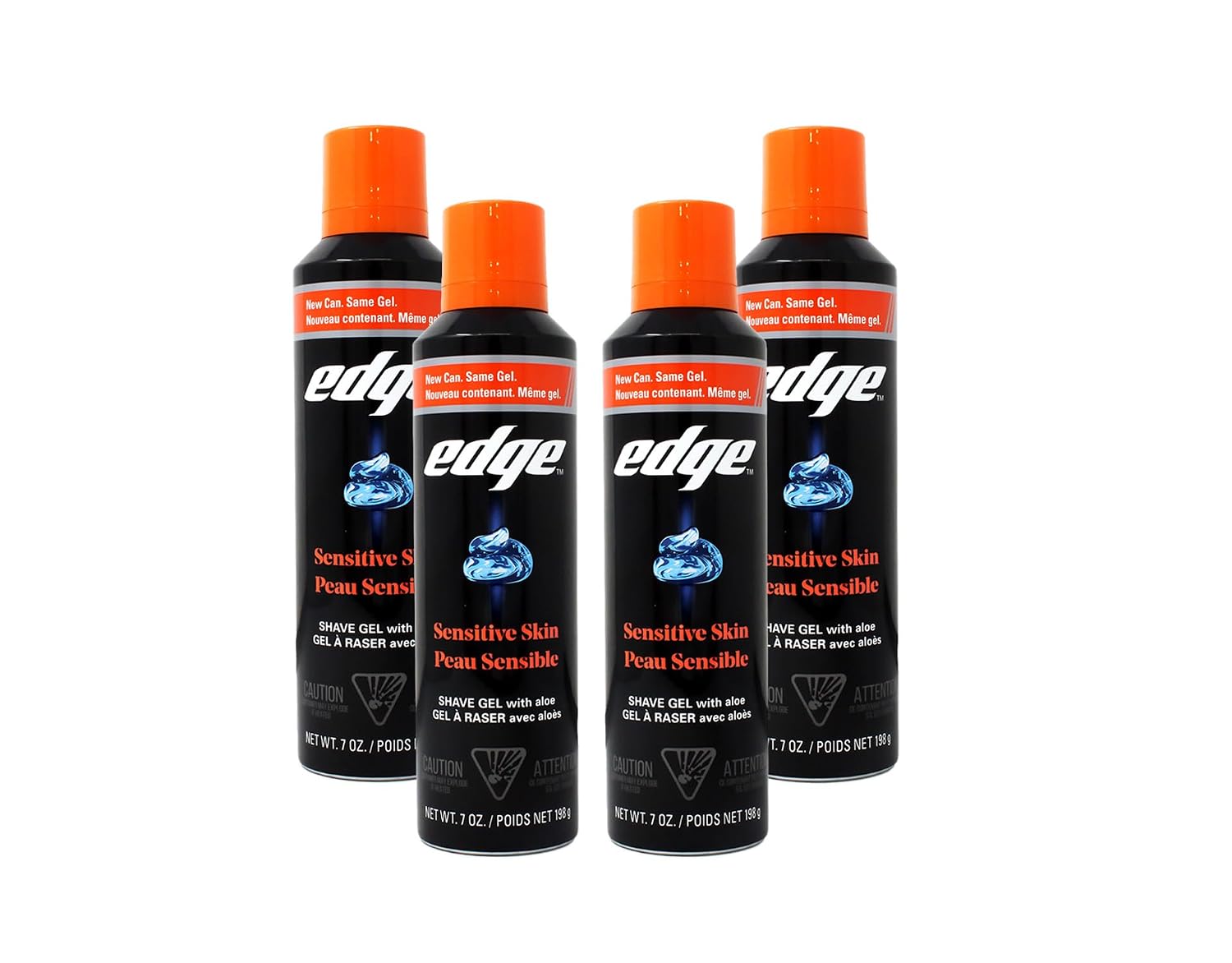 Edge Sensitive Skin Gel 7 Oz, (Pack of 4)