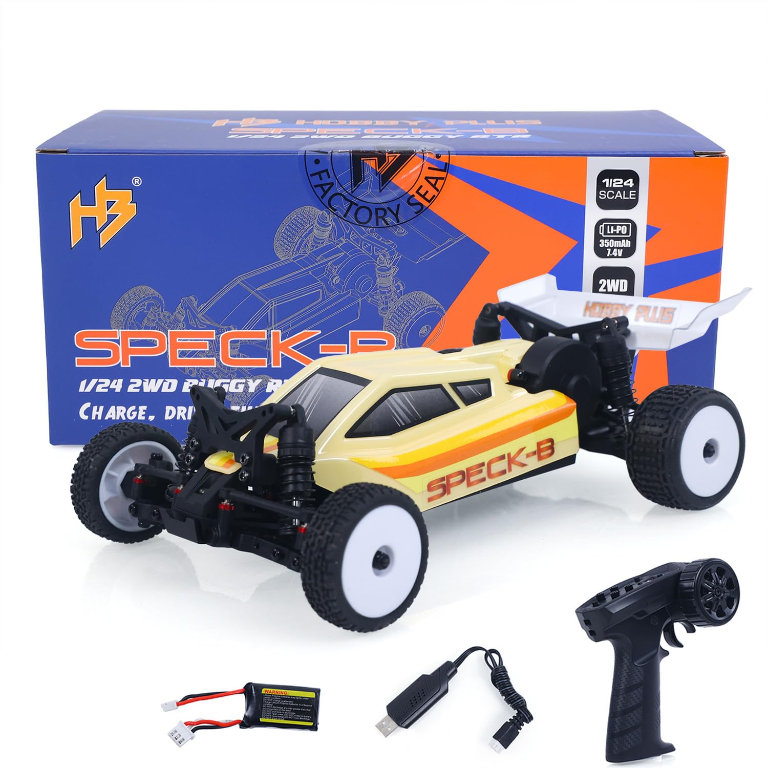 TOUCAN RC HOBBY 1/24 2WD RC Desert Buggy Electric Radio Control Off Road Vehicle Speck-B RTR Brushed Motor Flysky ESC No Light System
