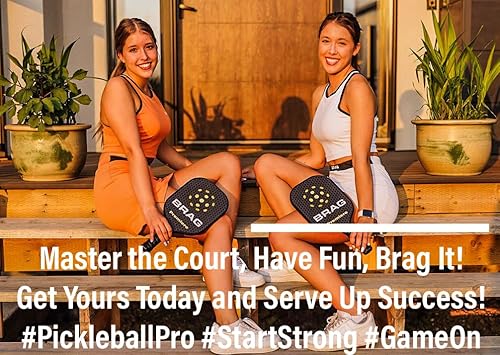 Miniatura 5 de Juego de 2 palas de pickleball, 2 bolas, 2 gafas de seguridad y una funda de transporte palas de fibra de carbono