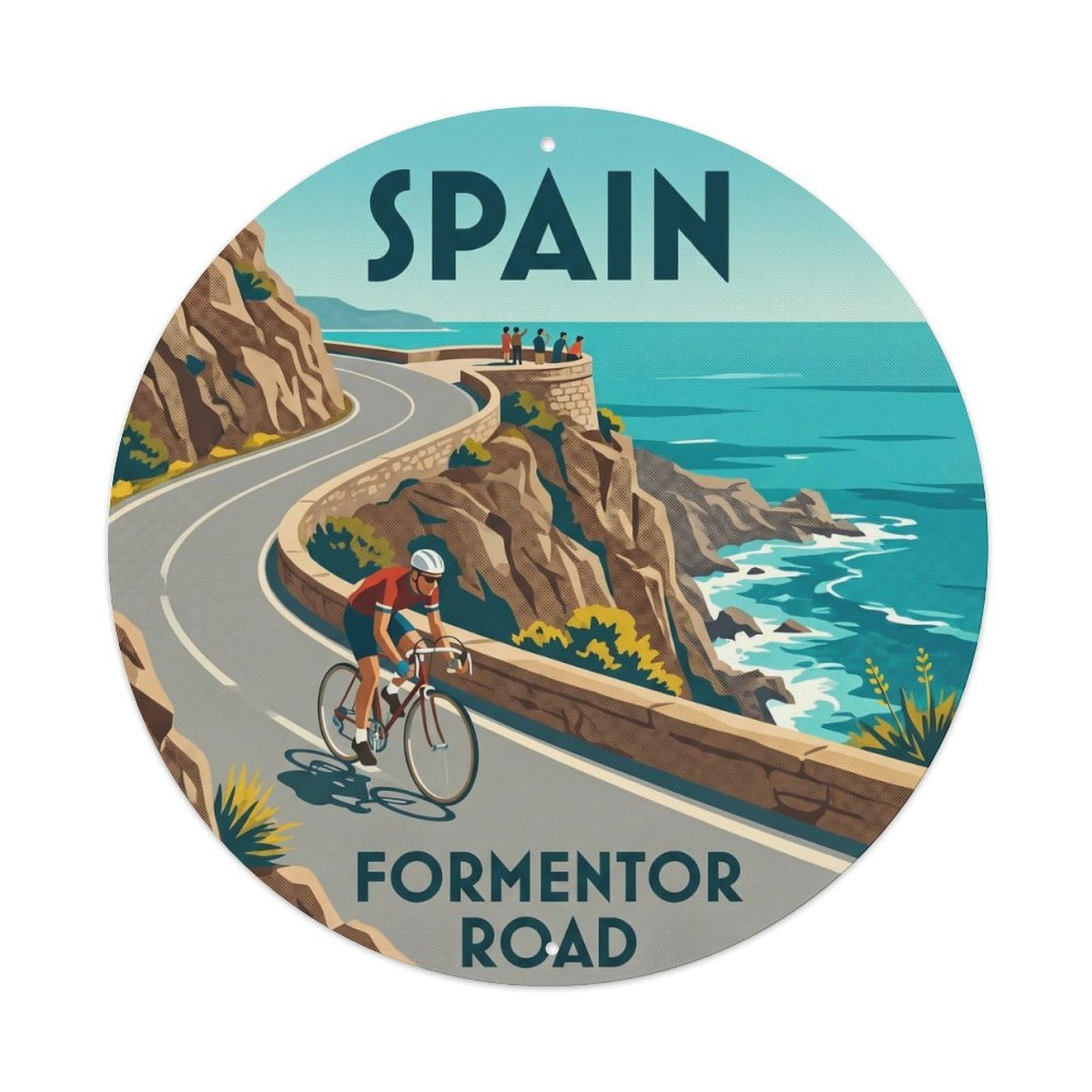 Mallorca Formentor Road Spain Landmark Travel Metal Tin Sign