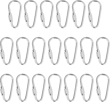 20 Pcs Bird Foot Rings, Bite Resistant Stainless Steel Parrot Leg Rings Bird Toy Accessories for Conure Cockatiel Cockatoo Lovebird