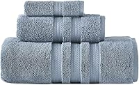 Vista 2 de Member Mark Hotel Premier Collection - Paquete de toallas de baño de lujo 100% algodón (colores surtidos) (Denim, paquete)