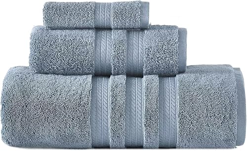 Miniatura 2 de Member Mark Paquete de toallas de baño de lujo 100% algodón Hotel Premier Collection (colores surtidos) (Denim, paquete)