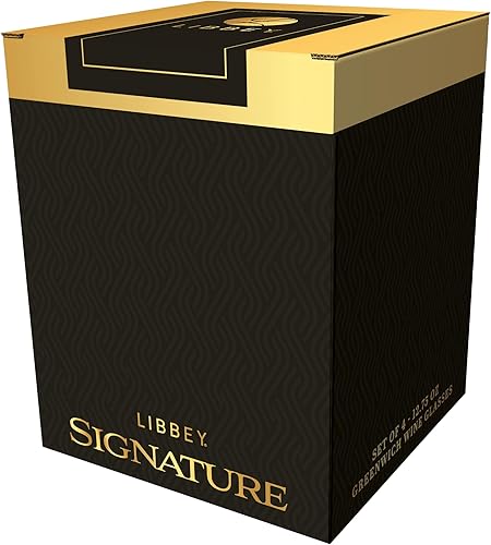 Miniatura 6 de Libbey Signature Greenwich - Copas de vino tinto, 12.75 onzas, juego de 4, fabricadas en Estados Unidos, aptas para lavavajillas, elegantes copas de