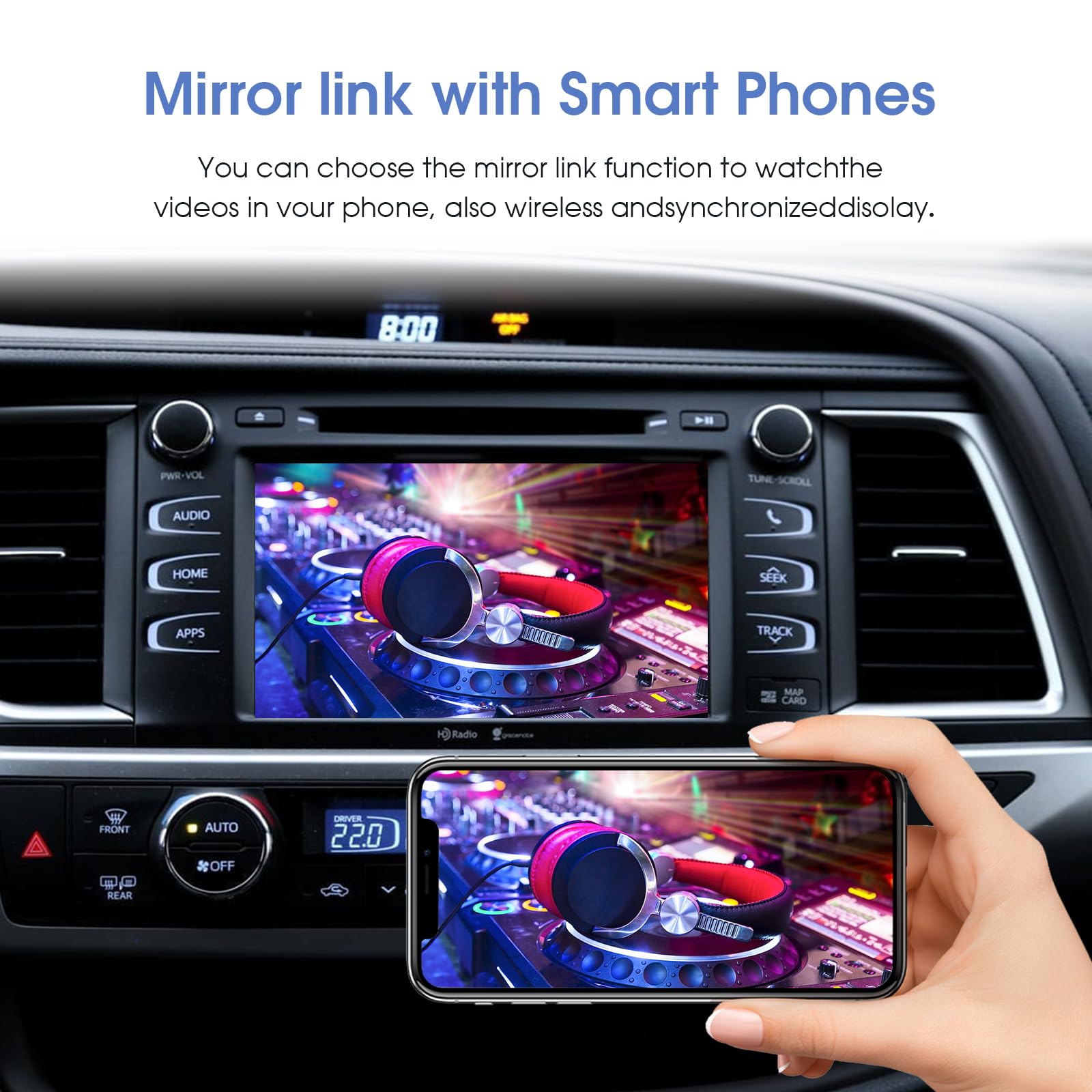 KAOLALI Carplay Wireless Retrofit Kit Decoder Compatibile per Toyota Auris/CHR/Avensis/RAV4/Avensis/Yaris/Verso 2014-2019 Supporta CarPlay, Android Auto, Mirror Link