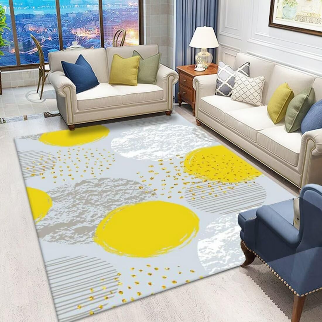 Tapis de terrasse grande taille pour des soirées d'été en salon extérieur