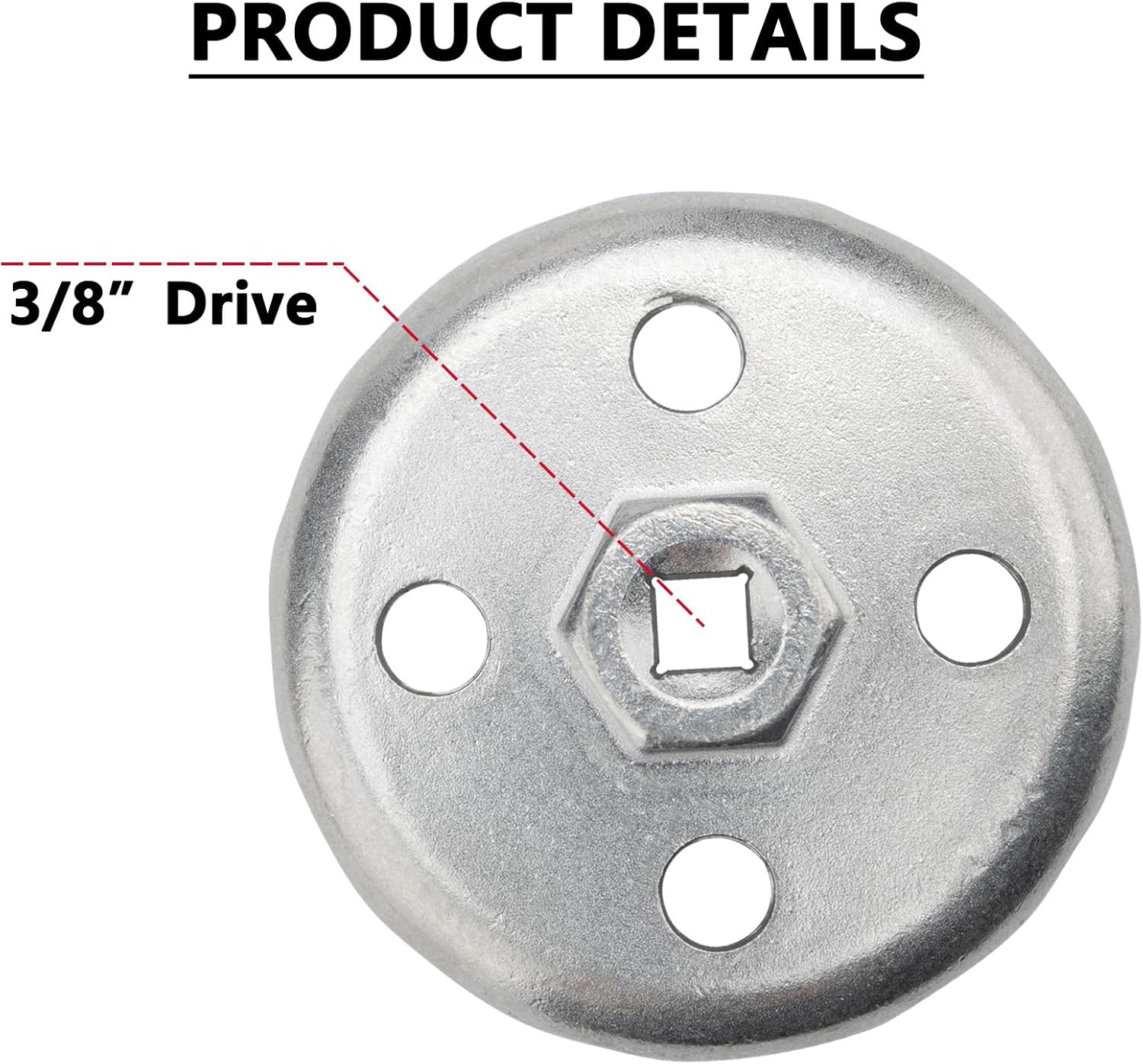 Heavy Duty 90.2mm 15Flutes Oil Filter Wrench Compatible with Land Rover and Jaguar - Fits 3.0L & 5.0L Gas Engines