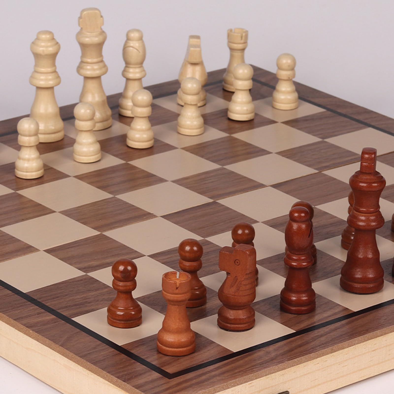 Tragbares kleines magnetisches Schachspiel, zusammenklappbares Schachbrett, Brettspiel, Kunststoff, Kinderspielzeug, Outdoor Unterhaltung, Lernen, zusammenklappbares Schachbrett, Brettspiel