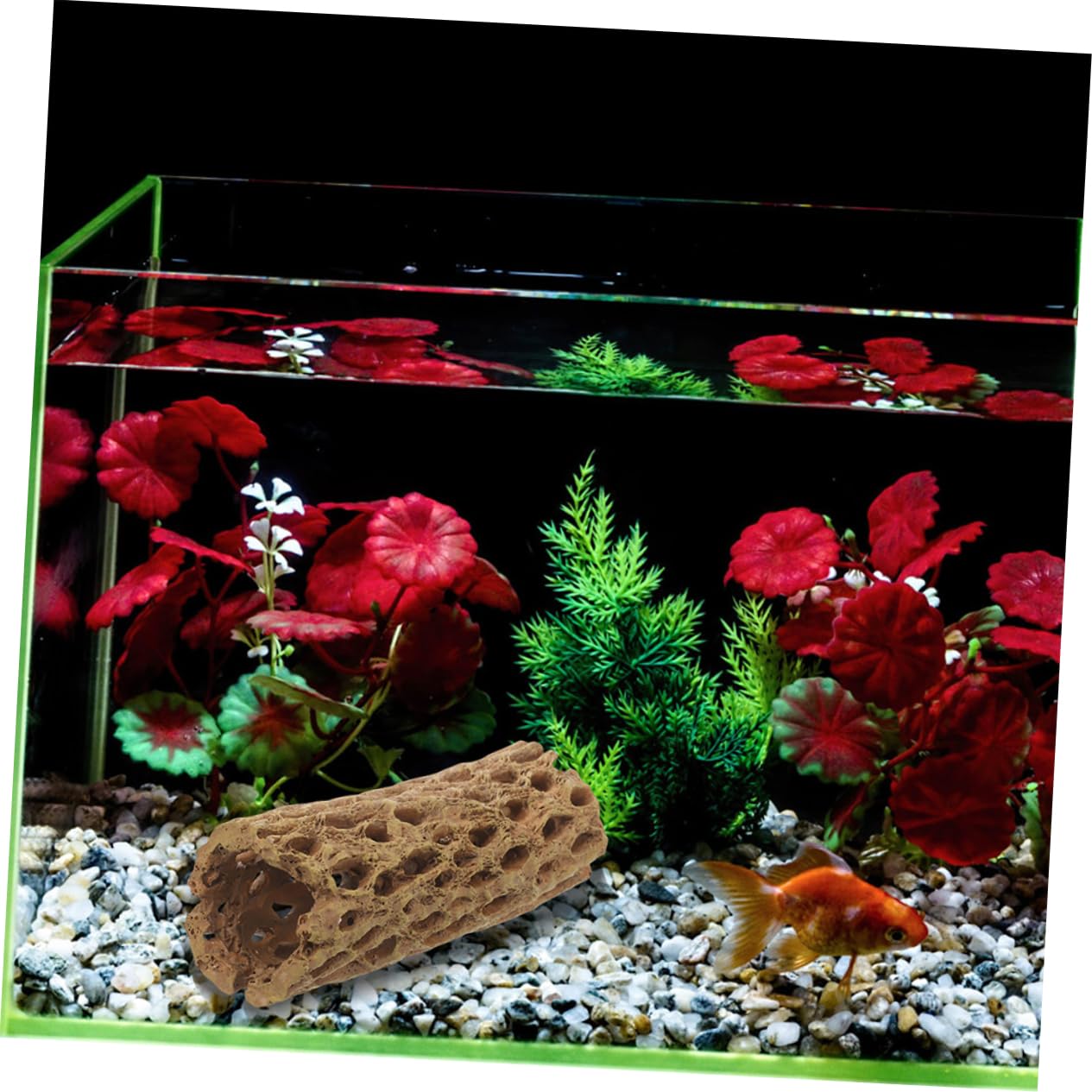 COLLBATH 2 Stück Garnelenversteck aus Harz Aquarium Dekoration Robustes Garnelenversteck Natürliches Aquarium Ornament für Garnelen und Kleine Fische