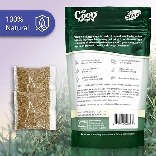 Miniatura 2 de Little Coop Recouper  Una nueva generación de desodorante urbano de gallinero  Fórmula única para liberación lenta  Aroma fresco natural  2 x 2